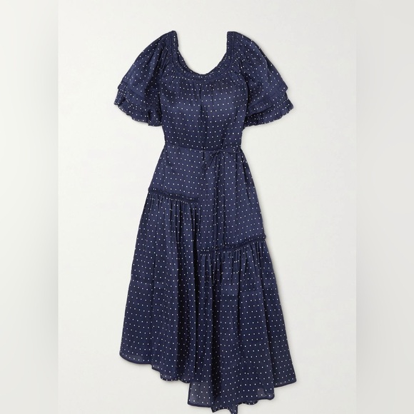 Apiece Apart Dresses & Skirts - Apiece Apart Blue Off-Shoulder Midi Dress